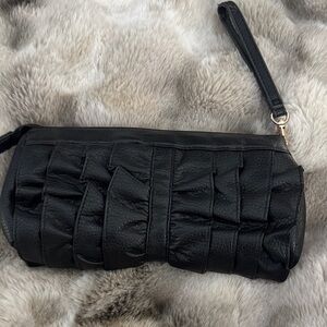 Elegant Black Leather Clutch